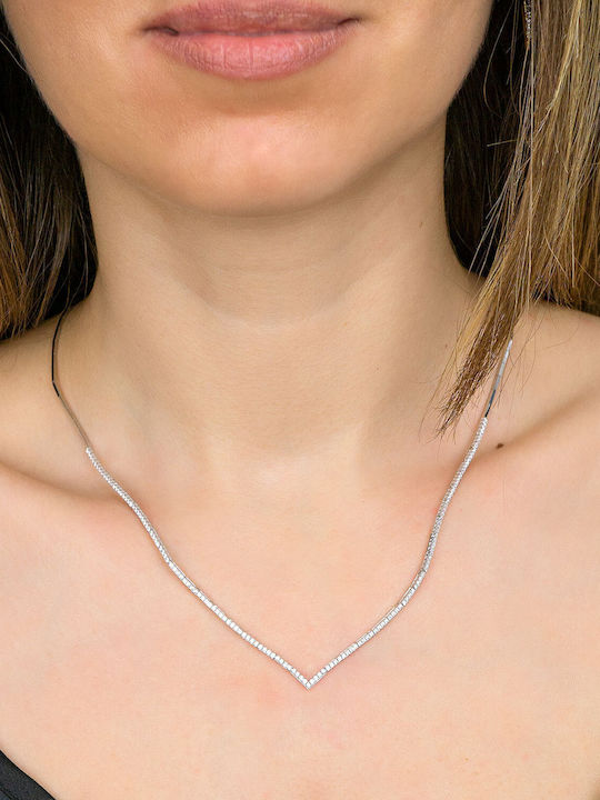 Kiriakos Gofas Σετ Κοσμημάτων από Λευκόχρυσο 14K