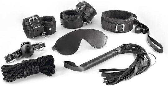 Crushious BDSM Kit σε Μαύρο Χρώμα 8τμχ