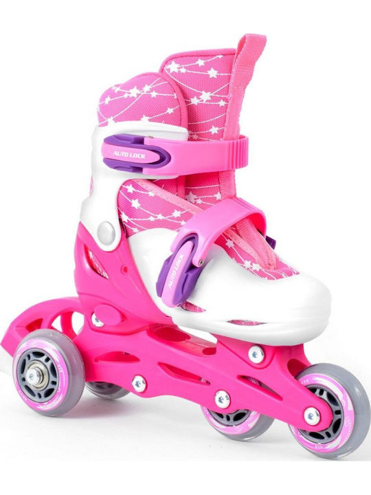 SMJ Sport Sport Combo Inline Rollers Ροζ Παιδικά