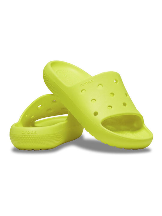 Crocs Classic Frauen Flip Flops in Gelb Farbe