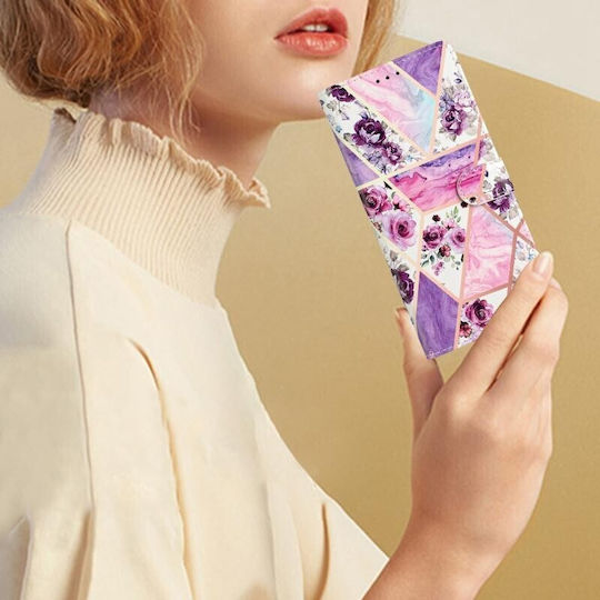 Colored Drawing Wallet Purple (Moto G14)