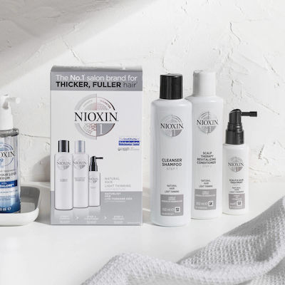 Nioxin System 1 Trial Kit Set de îngrijire a părului împotriva căderii părului cu Șampon 3buc