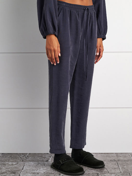 Damen Stoff Hose Black