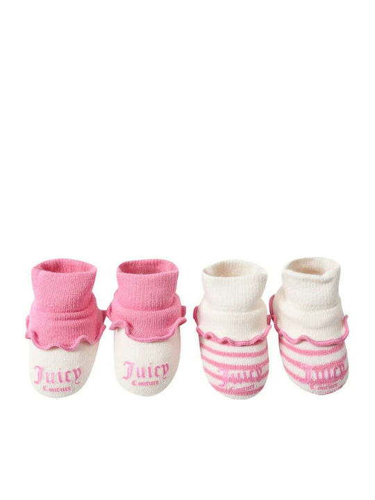 Juicy Couture Șosete pentru Copii Pink-Beige 2 Perechi