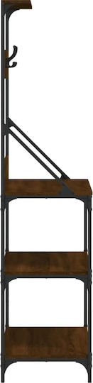 vidaXL Raft De Bucătărie Metalic Cu 4 Locuri Maro 84x40.5x170cm
