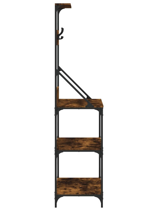 vidaXL Metallisches Küchengestell Mit 3 Ebenen Braune 84x40.5x170cm