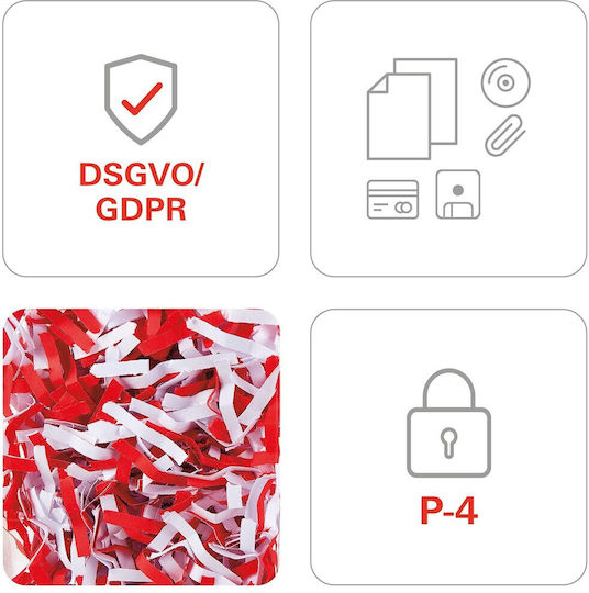 HSM Καταστροφέας Εγγράφων και CD Pure 35 Φύλλων με Κάδο 165lt