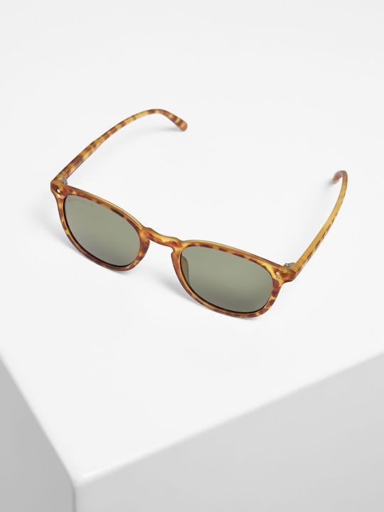 Urban Classics Arthur Sunglasses with Brown Tartaruga Plastic Frame and Green Lens TB3721-02580