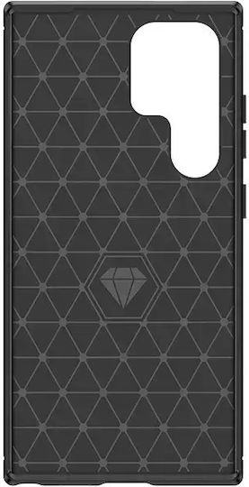 Hurtel Carbon Back Cover Silicone Black (Galaxy S24 Ultra)