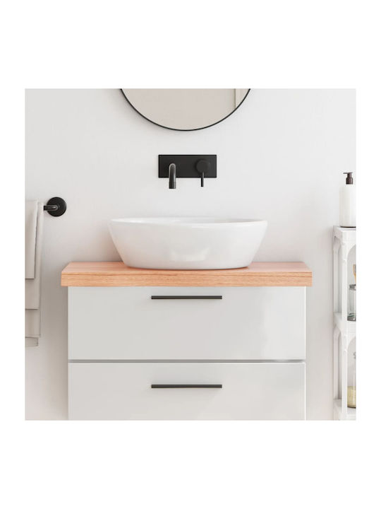 vidaXL Rectangular Bathroom Vanity Unit made of Solid Wood Ann. Brown 80x30x6cm 3156115 1pcs