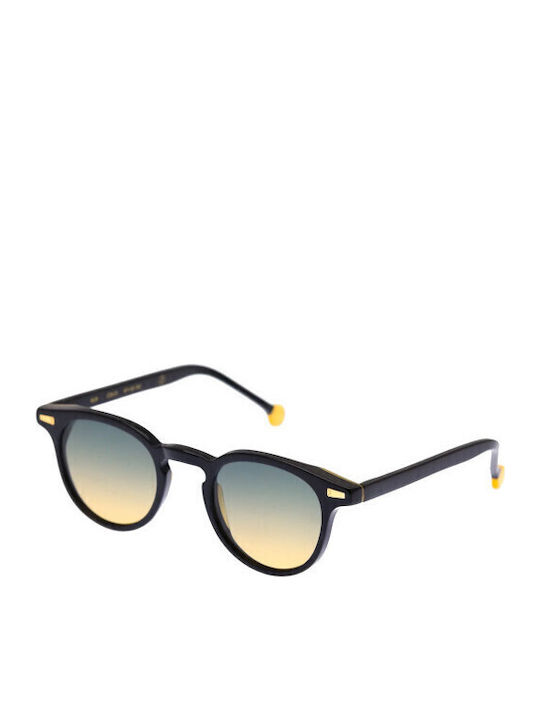 Kyme Unisex Sunglasses with Black Plastic Frame and Multicolour Gradient Lens BOB 1