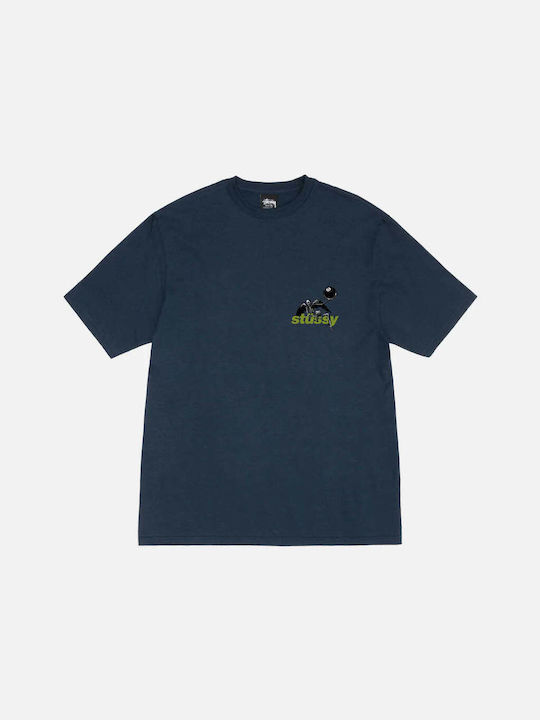 Stussy Apocalypse Men's Short Sleeve T-shirt Navy Blue