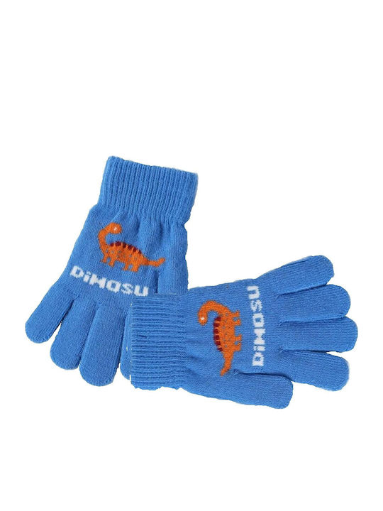 Unisex Knitted Gloves Light Blue