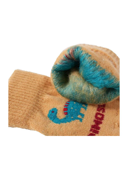 Unisex Knitted Gloves Brown