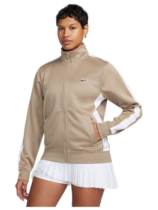 Damen Sweatshirtjacke Beige
