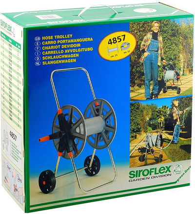 Stabplast Wheeled Garden Hose Box for Hose up to 50m with Rewind Handle