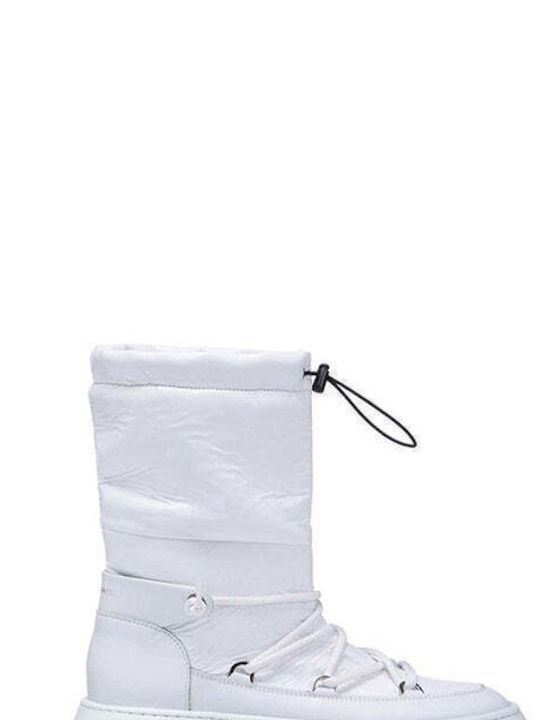 Makris Leather Women's Ankle Boots White