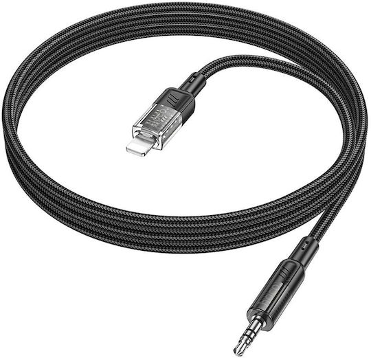 Hoco UPA27 Braided 3.5mm to Lightning Cable Μαύρο 1.2m