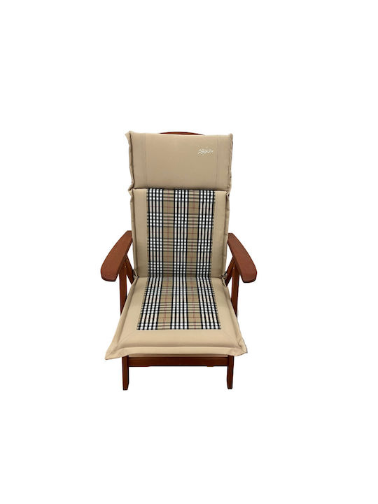 Garden Chair Cushion with Back Ecru 50x117cm.