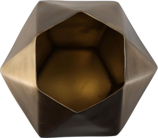 ArteLibre Διακοσμητικό Βάζο Metallisch Gold 11x11x25.5cm 1Stück