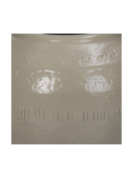 ArteLibre Decorative Vase Beige 14x14x14.5cm