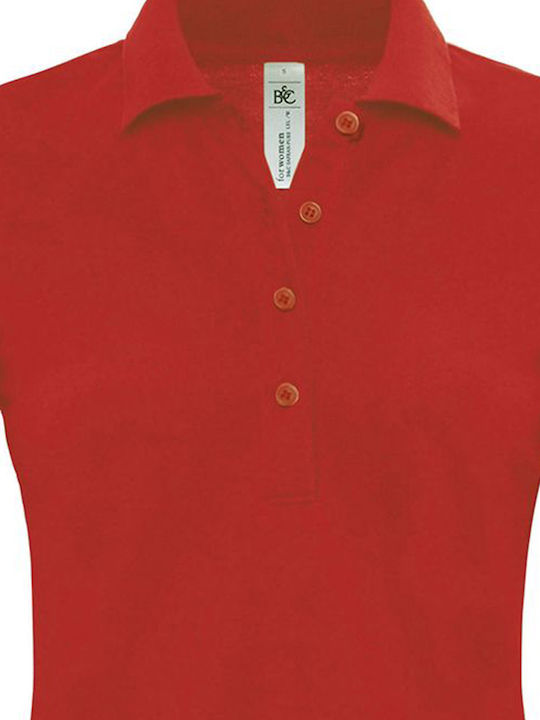 B&C Safran Pure LSL Women's Long Sleeve Promotional Blouse Red PW456-004