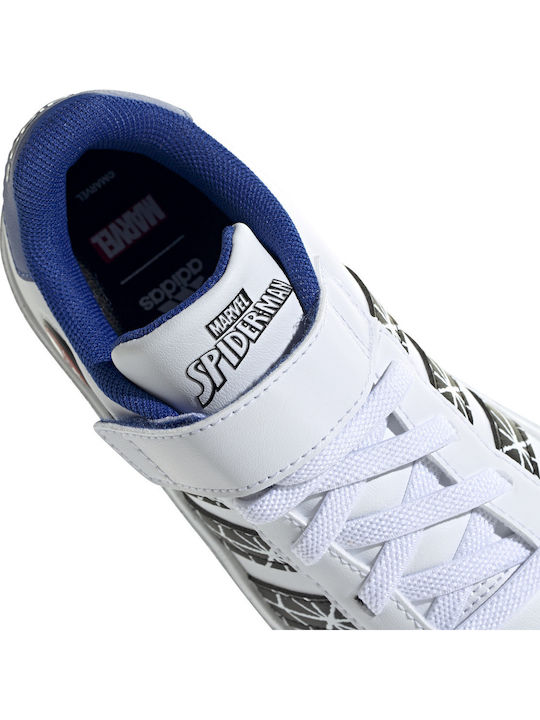 Marvel Grand Court Spider-Man Kids Sneakers with Hoop & Loop Closure Cloud White / Core Black / Royal Blue