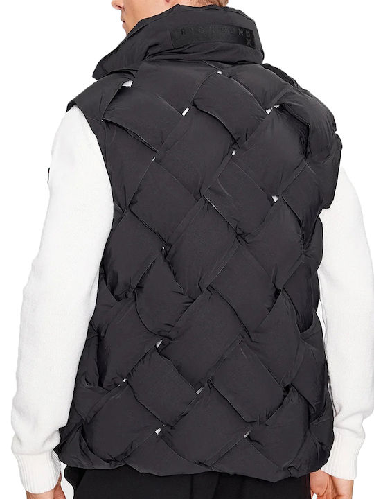 John Richmond Men's Winter Sleeveless Puffer Jacket Black