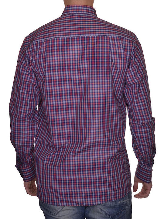 Luigi Men's Shirt Long Sleeve Bordeaux.