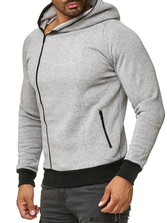 Beltipo Herren Sweatshirt Jacke mit Kapuze ΓΚΡΙ