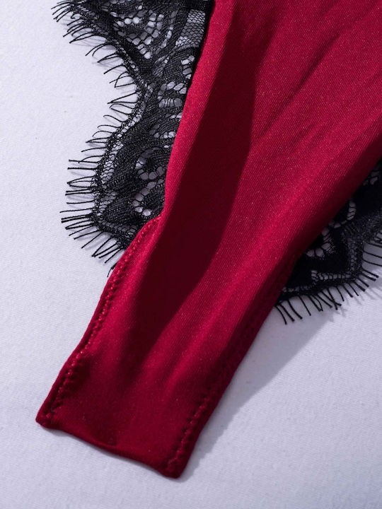 La Lolita Amsterdam Demi Sexy Bodysuit Burgundy