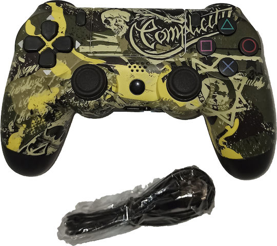 Skeleton Ασύρματο Gamepad για PS4 Κίτρινο