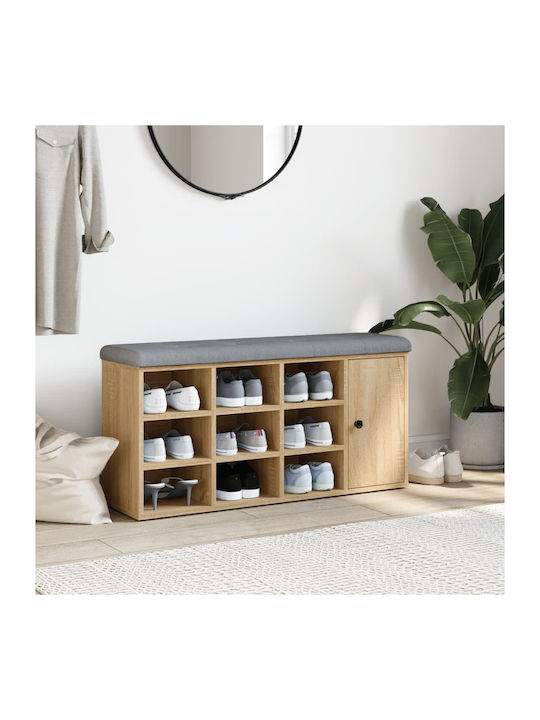 Entry Furniture with Shoe Rack & Bench Coffee 102x32x50cm