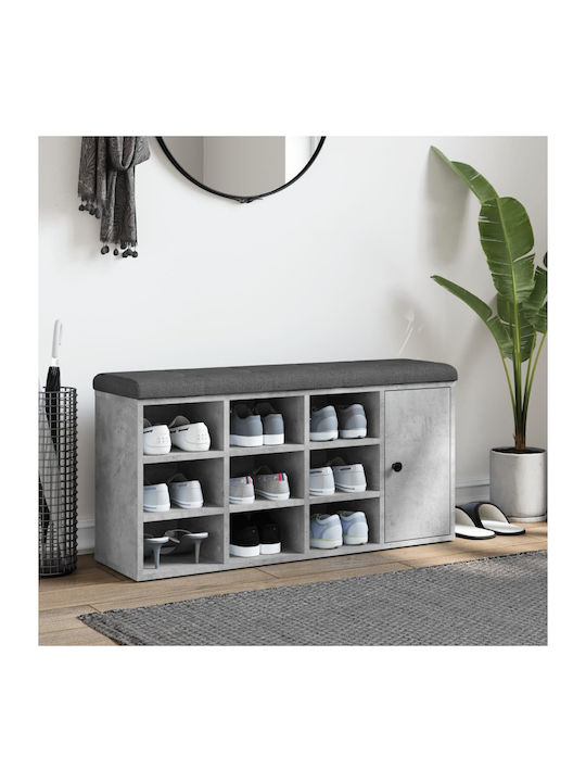 Entry Furniture with Shoe Rack & Bench Gray 102x32x50cm
