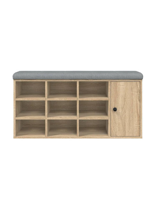 Entry Furniture with Shoe Rack & Bench Coffee 102x32x50cm