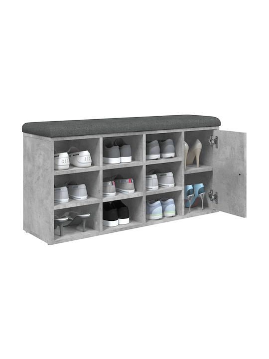 Entry Furniture with Shoe Rack & Bench Gray 102x32x50cm