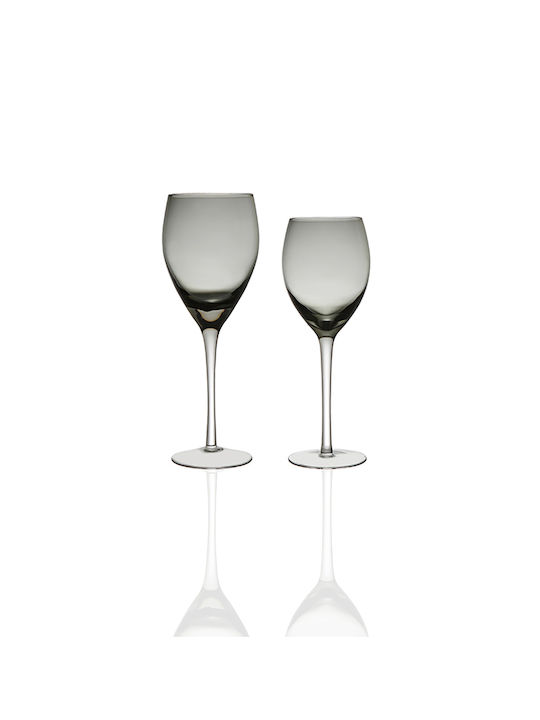 Cryspo Trio Irid Glas für Weißwein aus Glas Smoke Kelch 260ml 52.013.54