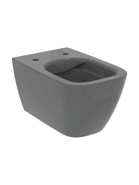 Ideal Standard I.life B Wandhängende Toilette Randlos mit Spülung mit Schlank Deckel Gray