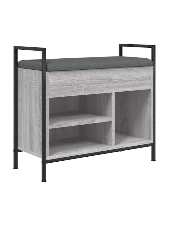 Hallway Furniture with Shoe Rack and Bench Grey 65.5x32x57.5cm