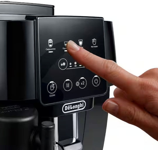 De'Longhi Magnifica Start Αυτόματη Μηχανή Espresso 1450W Πίεσης 15bar για Cappuccino με Μύλο Άλεσης Μαύρη ECAM220.60.B