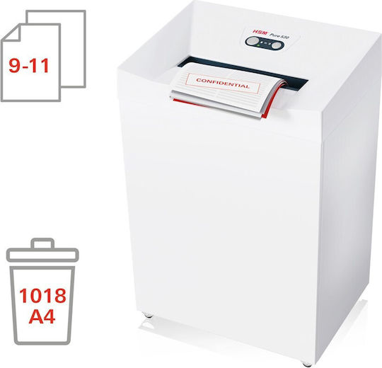 HSM Καταστροφέας Εγγράφων Pure 530 11 Φύλλων με Κάδο 80lt