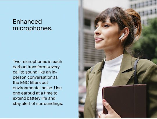 Belkin SoundForm Motion In ear Bluetooth хендсфри Слушалки с Устойчивост на Пот и Кутийка за Зареждане Бял