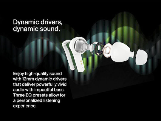 Belkin SoundForm Motion In ear Bluetooth хендсфри Слушалки с Устойчивост на Пот и Кутийка за Зареждане Бял