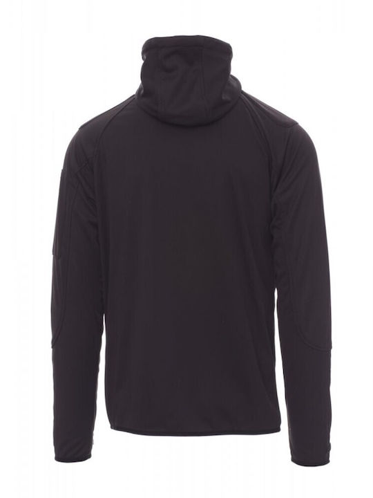 Payper Extreme Μπουφάν Εργασίας Softshell με Επένδυση Fleece και με Κουκούλα Μαύρο