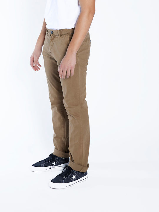 Trousers Chino Elastic in Slim Fit tobacco