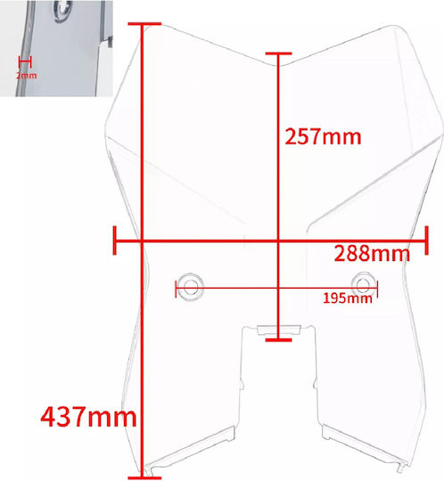 Xunmoto Прозрачна козирка Мотоциклет XX-3180-CLR