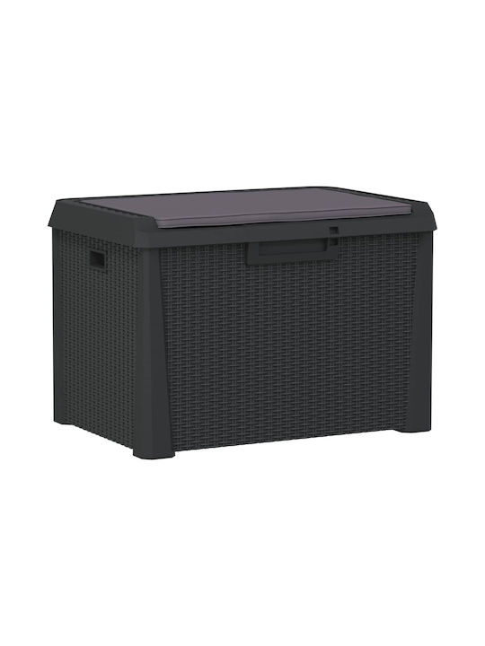 vidaXL Outdoor Storage Box 125lt Gray L73xW50xH49.5cm