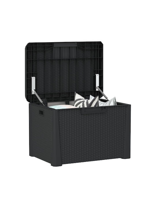vidaXL Outdoor Storage Box 125lt Gray L73xW50xH49.5cm