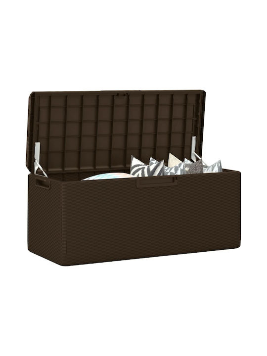 vidaXL Outdoor Storage Box 350lt Brown L124xW54.5xH59cm