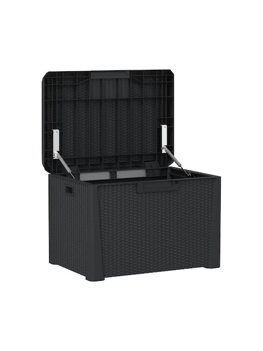 vidaXL Outdoor Storage Box 125lt Gray L73xW50xH49.5cm